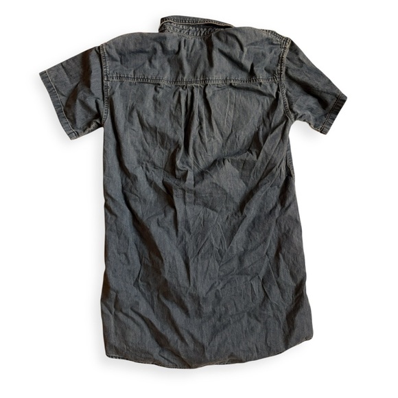 Madewell Denim Popover Shirtdress in Lunar Wash Grey Gray Size S Loose Mini - Picture 3 of 8